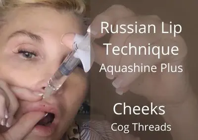 Russian Lip Technique | Aquashine Plus |Cheeks | Cog Threads