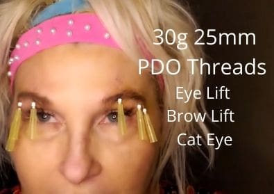 30g 25mm PDO Threads | Eye Lift | Brow Lift | Uplift to the Entire Orbital Area | Cat Eye