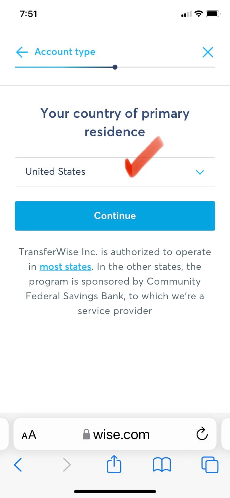 wise payment instructions country of residence