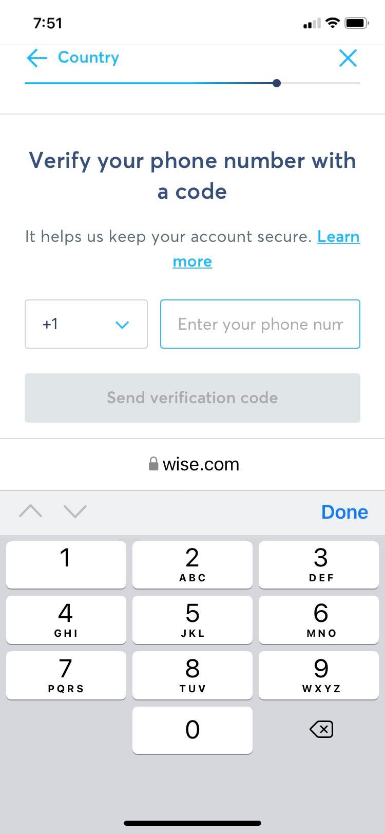 wise payment instructionsv verify phone number