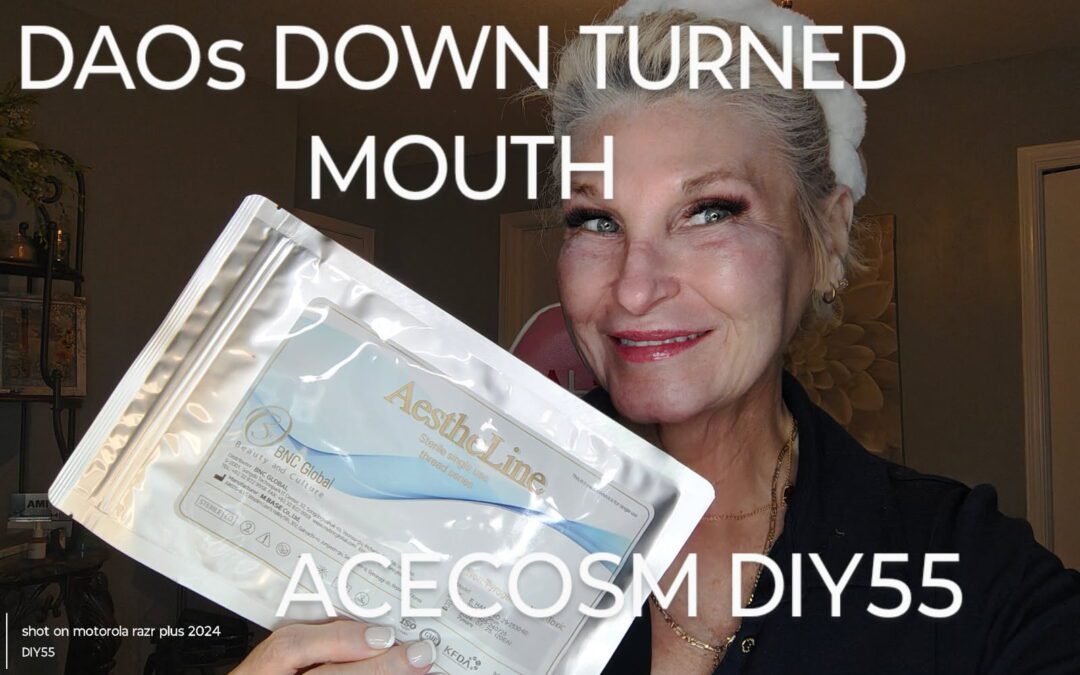 Threading Jawline and Down-Turned Mouth